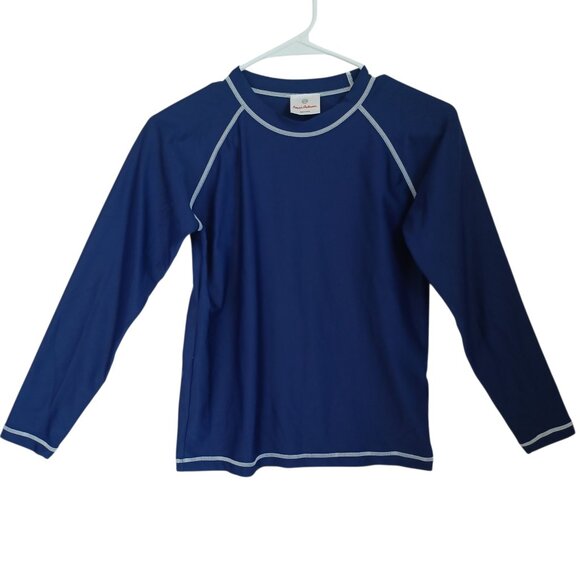 Hanna Andersson Other - Hanna Andersson Sun-Ready Rash Guard Navy Blue Long Sleeve Pullover Kids Size 12